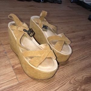 KORK EASE SUEDE PLATFORM WEDGE